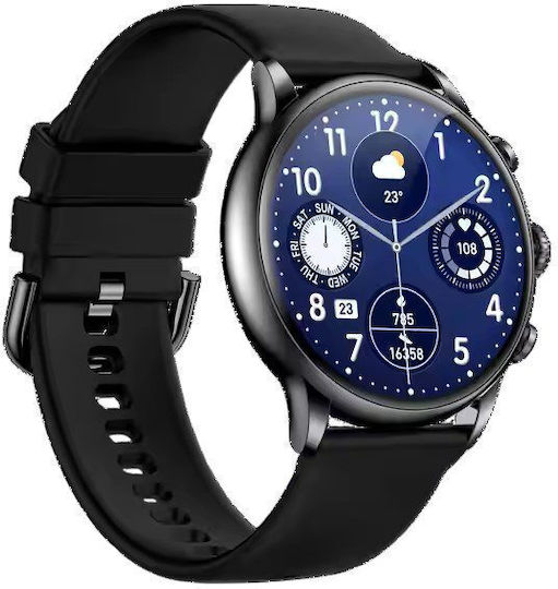 Unitek H26 Stainless Steel Smartwatch with Heart Rate Monitor Black
