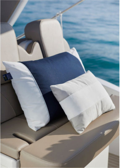 Waterproof Blue Cushions Filling Set of 2 Items
