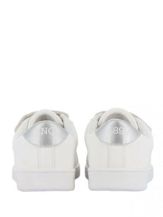 Kids Sneakers with Hoop & Loop Closure White