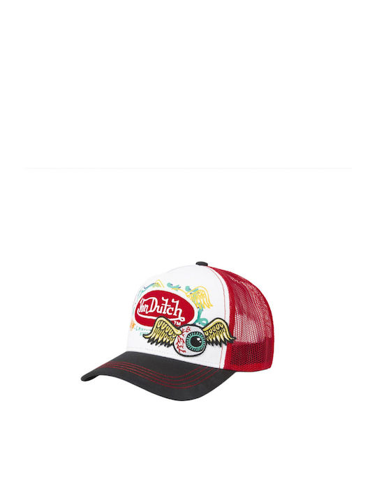 Von Dutch Men's Trucker Cap Red Vd 0 Cas1 Pat Red-red