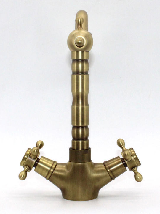 Landsh Retro Tall Copper Mixing Sink Faucet