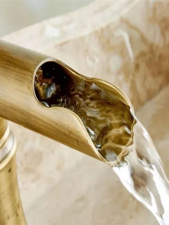 Landsh Mixing Sink Faucet Tall Retro Gold