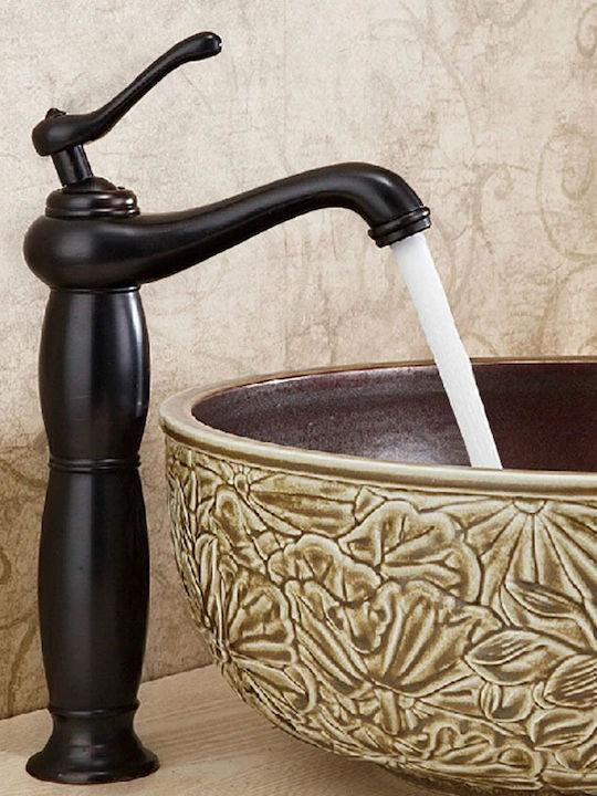 Landsh Mixing Sink Faucet Tall Retro Black