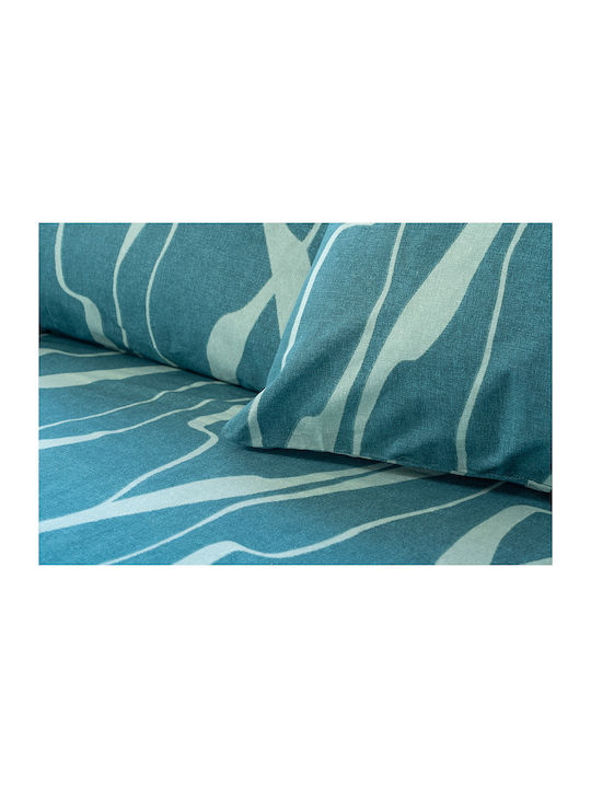 Beauty Home Single Quilt Set 160x230cm Glory Art 12378 Petrol 12378PMMO