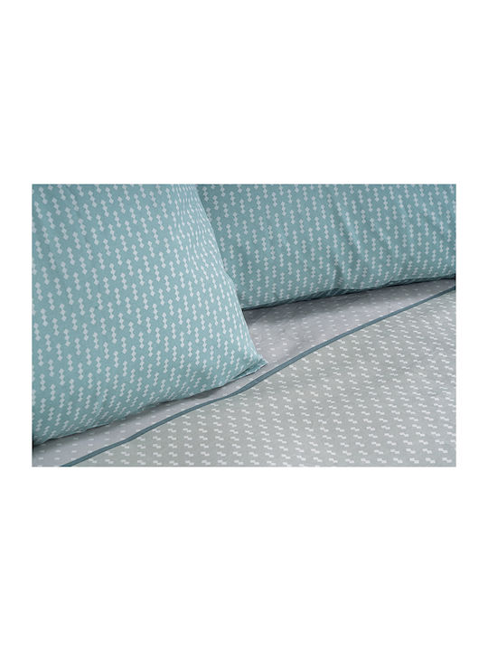 Beauty Home Single Quilt Set 160x230cm Glory Art 12370 Mint 12370PMMO