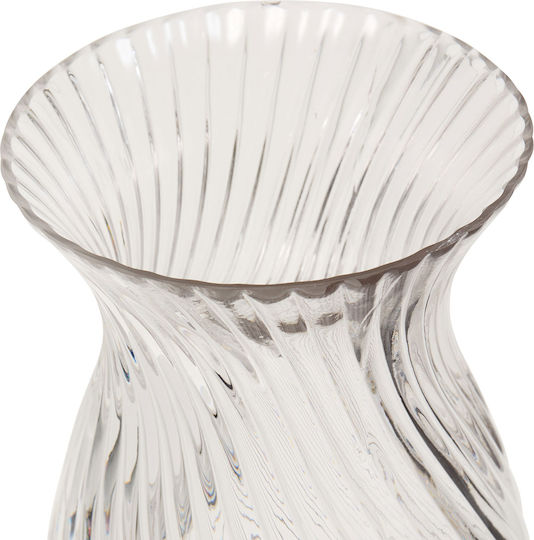 Decorative Glass Vase Manel Transparent 17x17xH29cm