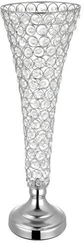 Vevor Set Decorative Crystal Silver Vases 17xH51cm 4 Pieces