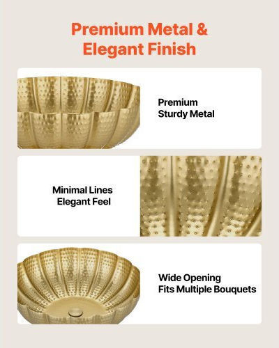 Vevor Set Decorative Metallic Gold Vases 10 Pieces