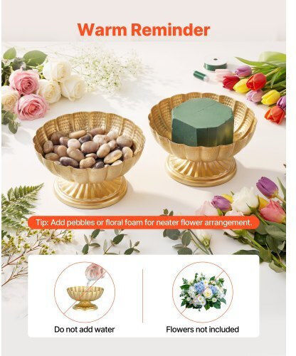 Vevor Set Decorative Metallic Gold Vases 10 Pieces