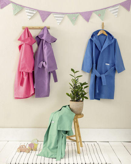 Nima Kids Bathrobe Green Hooded