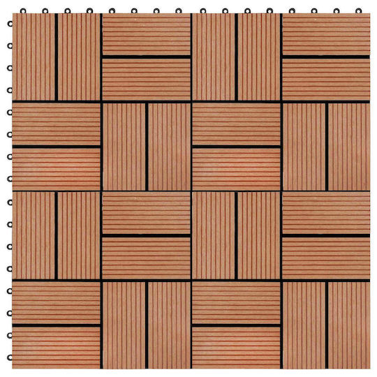 vidaXL Material for Garden Flooring from Wood 30x30cm 11 Pieces