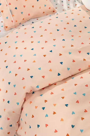 Guy Laroche Amore Amore Rosa Einzeln Baumwollbettlaken Mit Gummizug 100x200cm 3 Stück