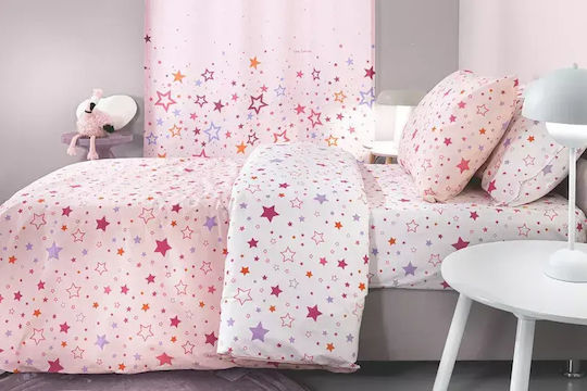 Guy Laroche Σετ Σεντόνια Μονά με Λάστιχο Βαμβακερά Pink 165x250cm 3τμχ