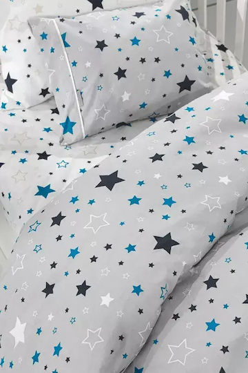 Guy Laroche Kids Sheets Single with Elastic Band Silver 100x200cm Guy Laroche Kids Sheets Single with Elastic Band Silver 100x200cm