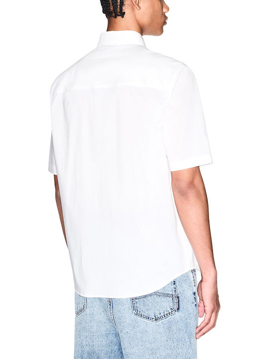 Armani Exchange Βαμβακερό Πουκάμισο Λευκο