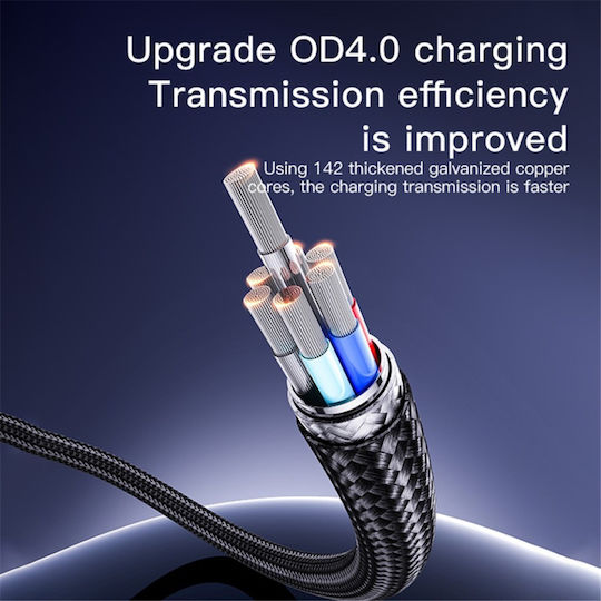Data Cable Usb To Type-c 18w 2m Yesido Black