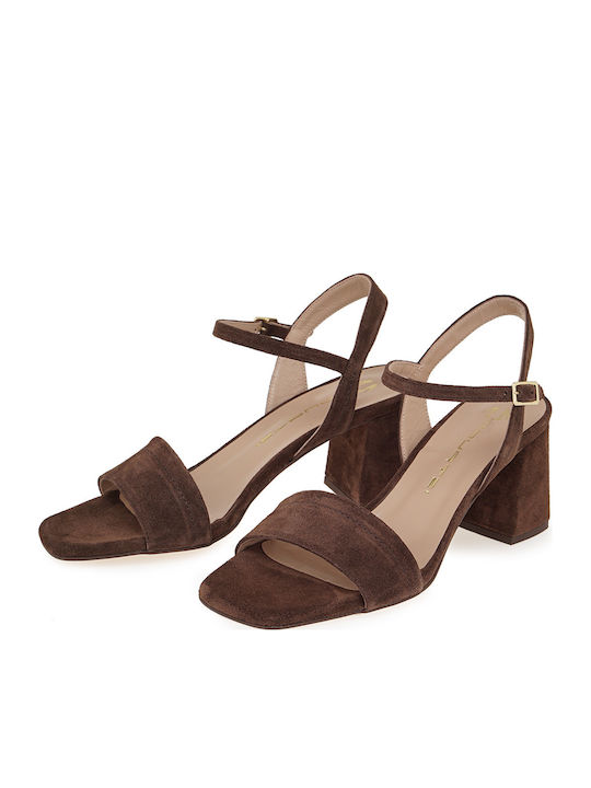 Damen Sandalen Braune Leder