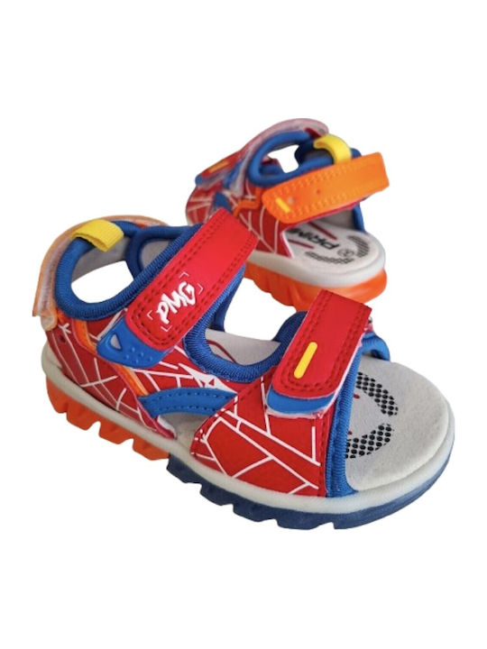 Kids' Sandals with Hoop & Loop Closure and Lights Multicolour