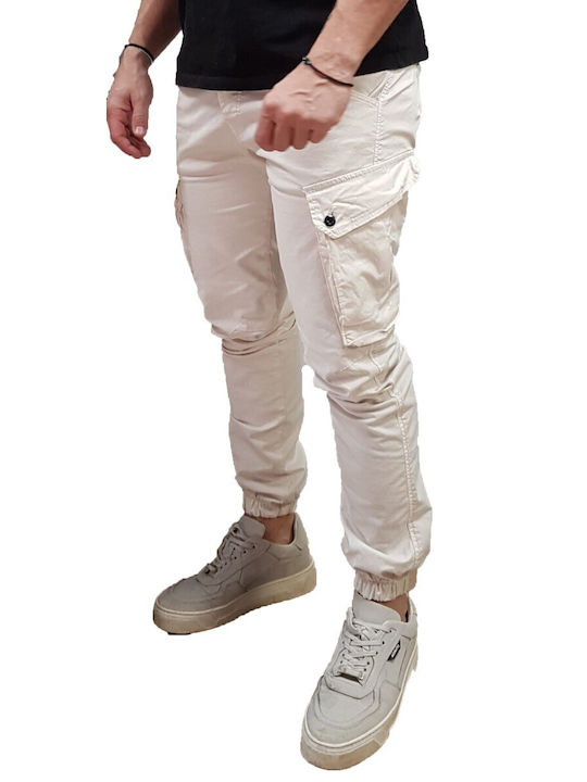 Cover Jeans Men's Trousers Cargo Ecru