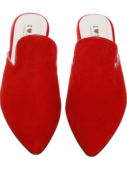 Julia Mules With Heel In Red Colour