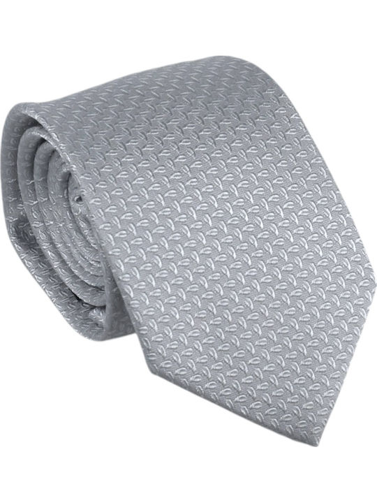 Venturi Men's Tie Set with Printed Designs in Silver Color A177