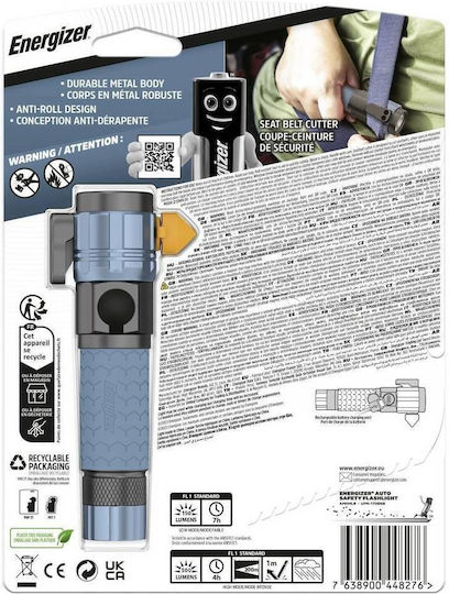 Energizer Rechargeable LED Flashlight with Maximum Brightness 500lm