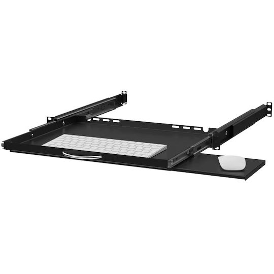 Stalflex 19" Pull-out Shelf Keyboard Mouse 350mm Black Rsr19-1u-350b-km