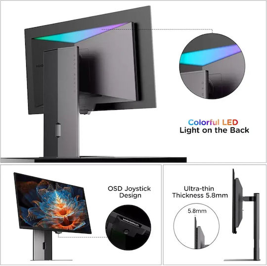 Koorui S2721XO QD-OLED HDR Монитор 27" QHD 2560x1440 240Hz с Време за Реакция 0.03мс GTG