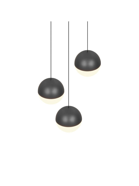 Trio Lighting Senta Κρεμαστό Φωτιστικό Γκρι