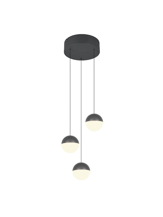 Trio Lighting Senta Κρεμαστό Φωτιστικό Γκρι