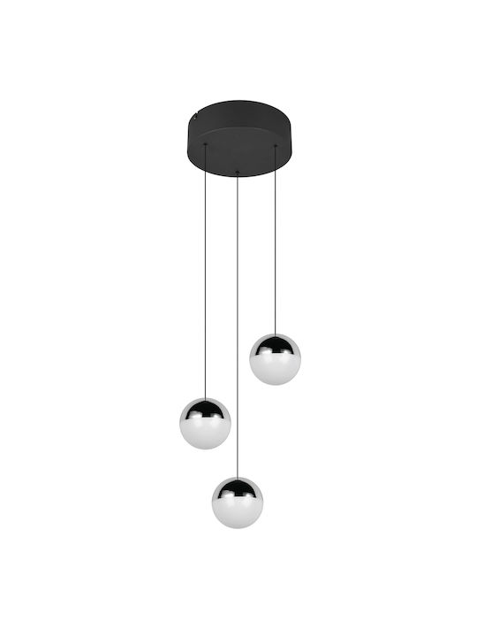 Trio Lighting Senta Κρεμαστό Φωτιστικό Ασημί