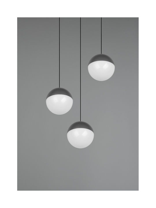 Trio Lighting Senta Κρεμαστό Φωτιστικό Γκρι
