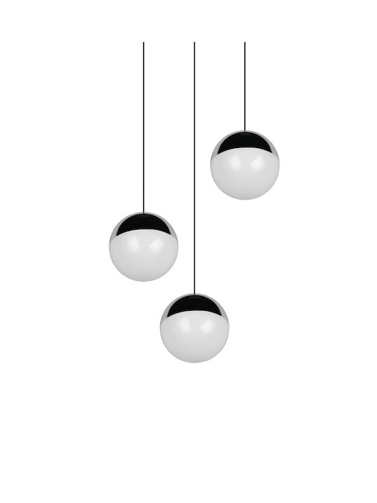 Trio Lighting Senta Κρεμαστό Φωτιστικό Ασημί