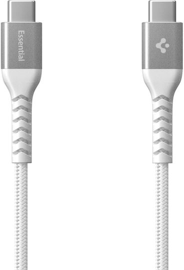 Spigen USB 2.0 Cable USB-C Male - USB-C 100W PD White 1m ACA11102