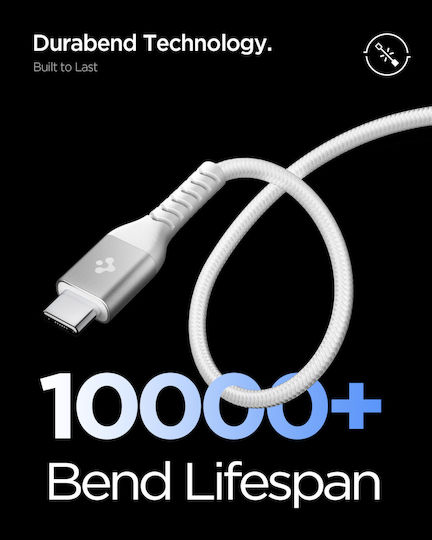 Spigen USB 2.0 Cable USB-C Male - USB-C 100W PD White 1m ACA11102