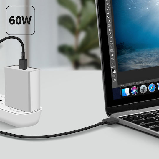 Samsung USB 2.0 Cable USB-C male - USB-C 25W PD Μαύρο 1m EP-DA705BBE