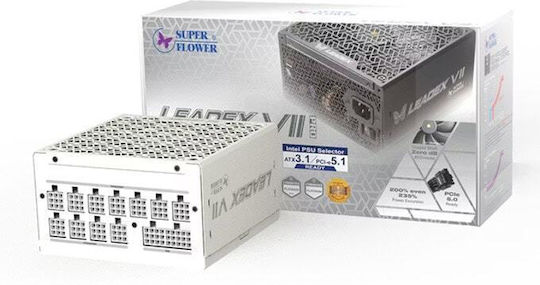 Super Flower Leadex VII PRO Platinum 1000W Бяло Захранване За Компютър Пълен Модул 80 Plus Platinum