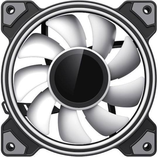 GameMax Case Fan 120mm 1200rpm with RGB Lighting and 3-Pin Connection