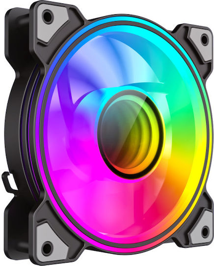 GameMax Case Fan 120mm 1200rpm with RGB Lighting and 3-Pin Connection