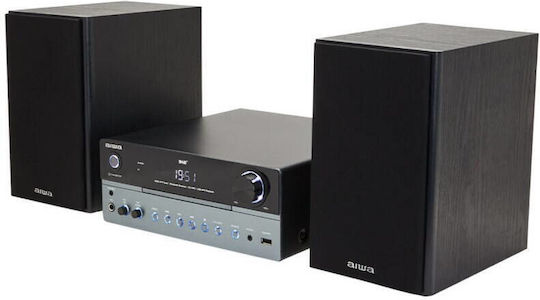 Aiwa Ηχοσύστημα 2.0 MSBTU-700DAB 50W με CD Player και Bluetooth Ασημί