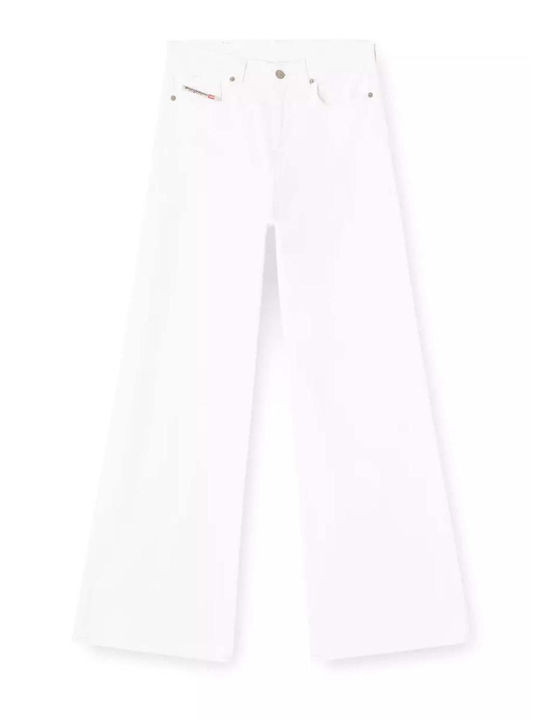 Women's Jean Pants in Wide Leg Style White