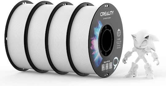 Creality3D PETG 3D Printer Filament 1.75mm Λευκό 4kg 4τμχ (Spool)