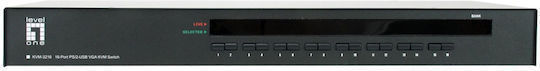 Level One 1 Monitor to 2 Computer KVM & Data Switch