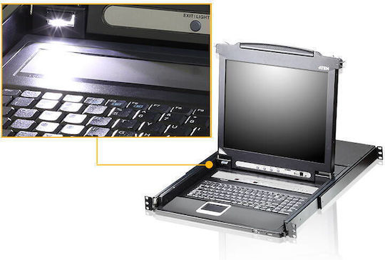 Aten 8-Port PS/2-USB VGA Single Rail LCD KVM Switch CL5708M