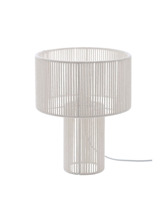 Miria Metal Table Lamp for E27 Fitting with White Shade and Base