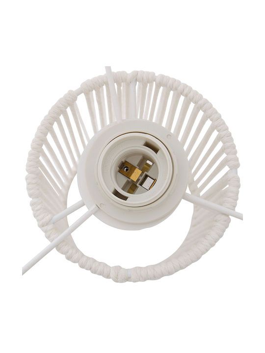 Miria Metal Table Lamp for E27 Fitting with White Shade and Base
