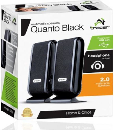 Tracer Quanto Difuzoare de Calculator 2.0 cu Putere 5W în Negru Culoare