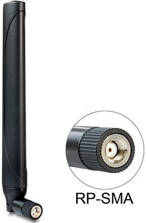 DeLock 88428 Intern/Extern Wi-Fi-Antenne 4G Omnidirektional 2,5dBi mit Verbindung SMA