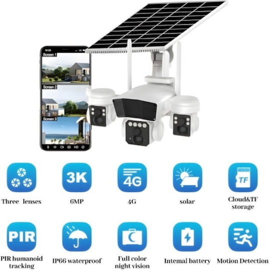 FOX500038 Cameră de Supraveghere IP 4G Rezistentă la Apă cu Baterie cu Comunicare Bidirecțională