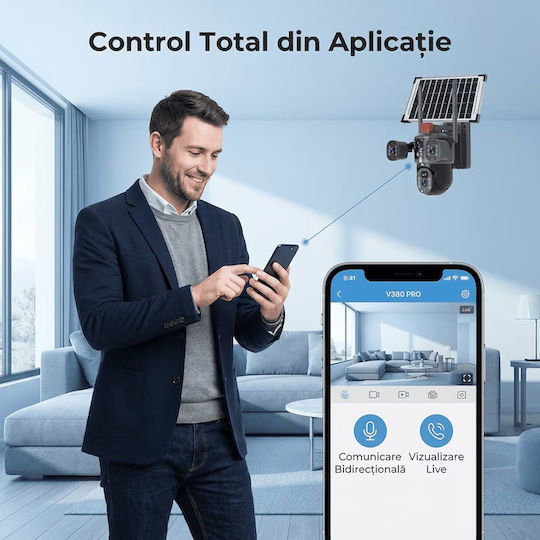 FOX385577 IP Κάμερα Παρακολούθησης Wi-Fi/4G 12MP Αδιάβροχη Μπαταρίας με Αμφίδρομη Επικοινωνία